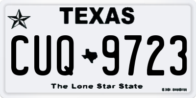 TX license plate CUQ9723