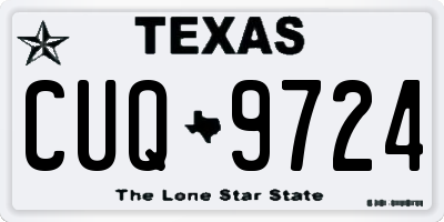 TX license plate CUQ9724