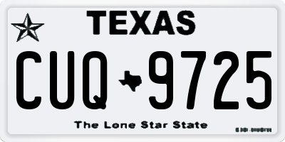 TX license plate CUQ9725