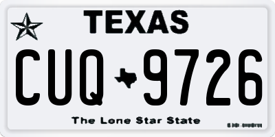 TX license plate CUQ9726