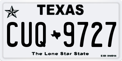 TX license plate CUQ9727