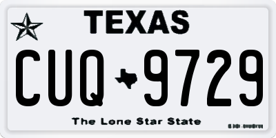 TX license plate CUQ9729
