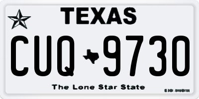 TX license plate CUQ9730