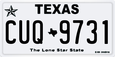 TX license plate CUQ9731