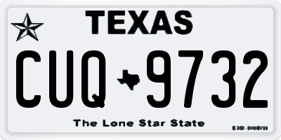 TX license plate CUQ9732