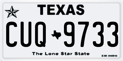 TX license plate CUQ9733