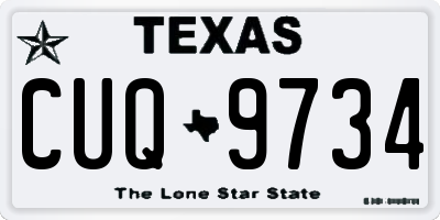 TX license plate CUQ9734