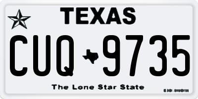 TX license plate CUQ9735