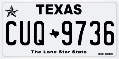 TX license plate CUQ9736