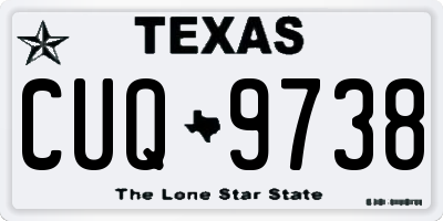 TX license plate CUQ9738