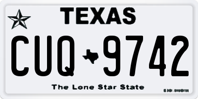 TX license plate CUQ9742