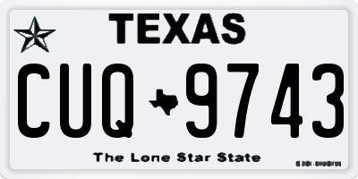 TX license plate CUQ9743