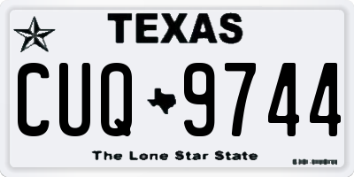 TX license plate CUQ9744