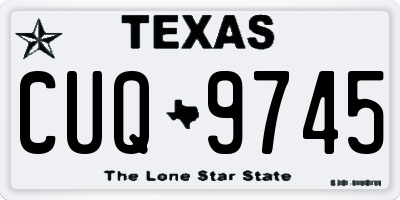 TX license plate CUQ9745