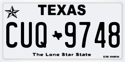 TX license plate CUQ9748