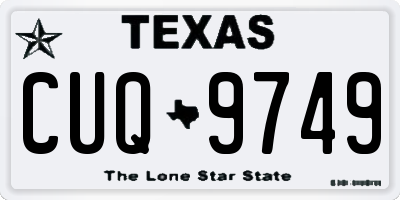 TX license plate CUQ9749