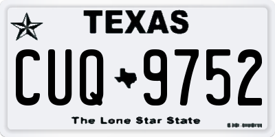 TX license plate CUQ9752