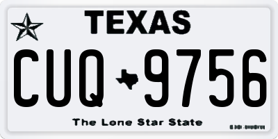 TX license plate CUQ9756