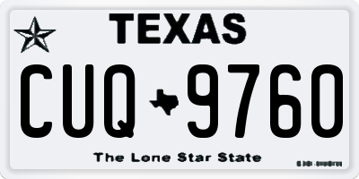 TX license plate CUQ9760