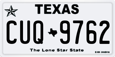 TX license plate CUQ9762
