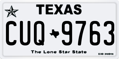 TX license plate CUQ9763