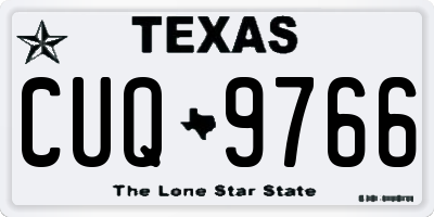 TX license plate CUQ9766