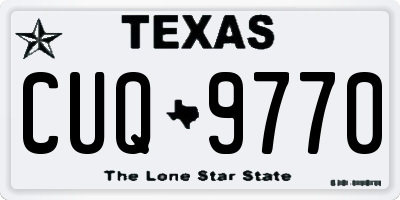 TX license plate CUQ9770