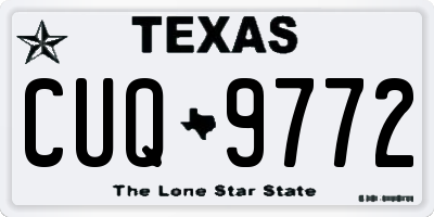 TX license plate CUQ9772