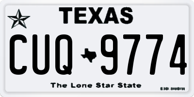 TX license plate CUQ9774