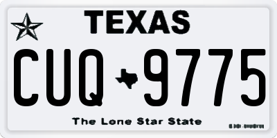 TX license plate CUQ9775