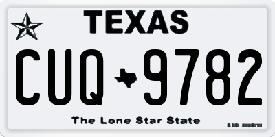 TX license plate CUQ9782