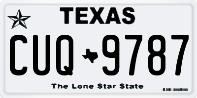 TX license plate CUQ9787
