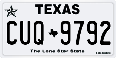 TX license plate CUQ9792