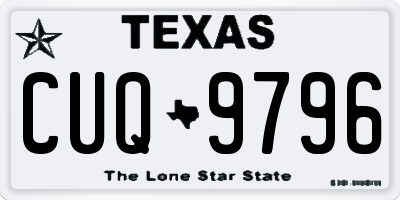 TX license plate CUQ9796