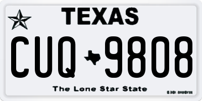 TX license plate CUQ9808