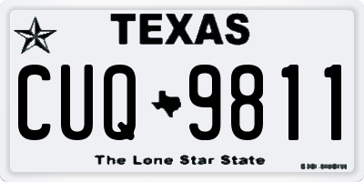 TX license plate CUQ9811