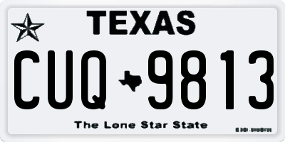 TX license plate CUQ9813