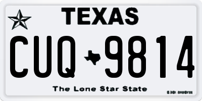 TX license plate CUQ9814