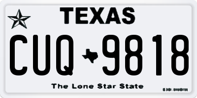 TX license plate CUQ9818