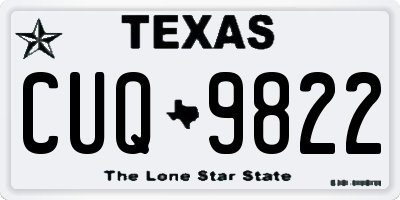 TX license plate CUQ9822