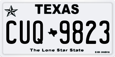 TX license plate CUQ9823