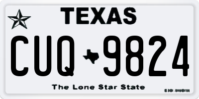 TX license plate CUQ9824