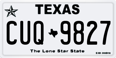 TX license plate CUQ9827
