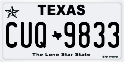 TX license plate CUQ9833