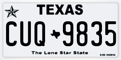 TX license plate CUQ9835