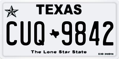 TX license plate CUQ9842