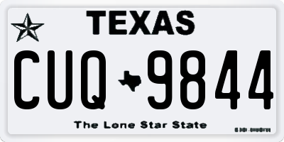 TX license plate CUQ9844