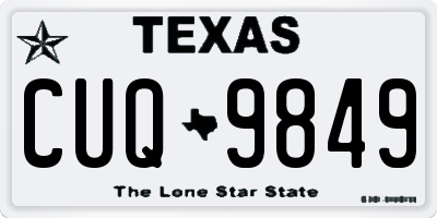TX license plate CUQ9849