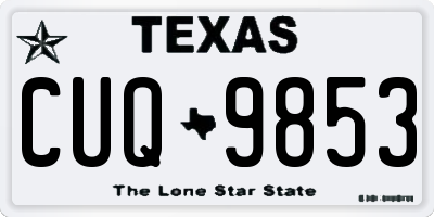 TX license plate CUQ9853