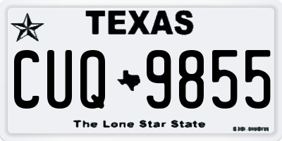 TX license plate CUQ9855
